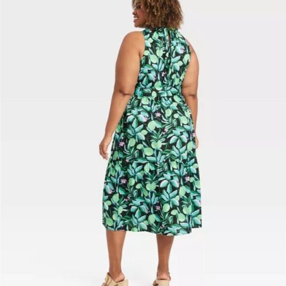 New with tag Ava and Viv summer lime pattern dress Size XXL - Picture 2 of 2
